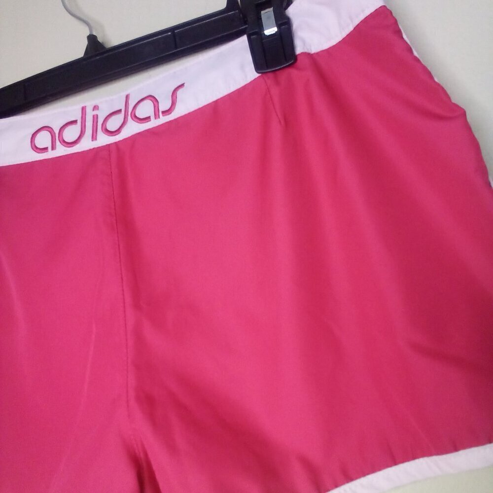 Adidas Shorts Women M ? Running Active Athletic Snap Hook Loop Pink - Picture 13 of 14